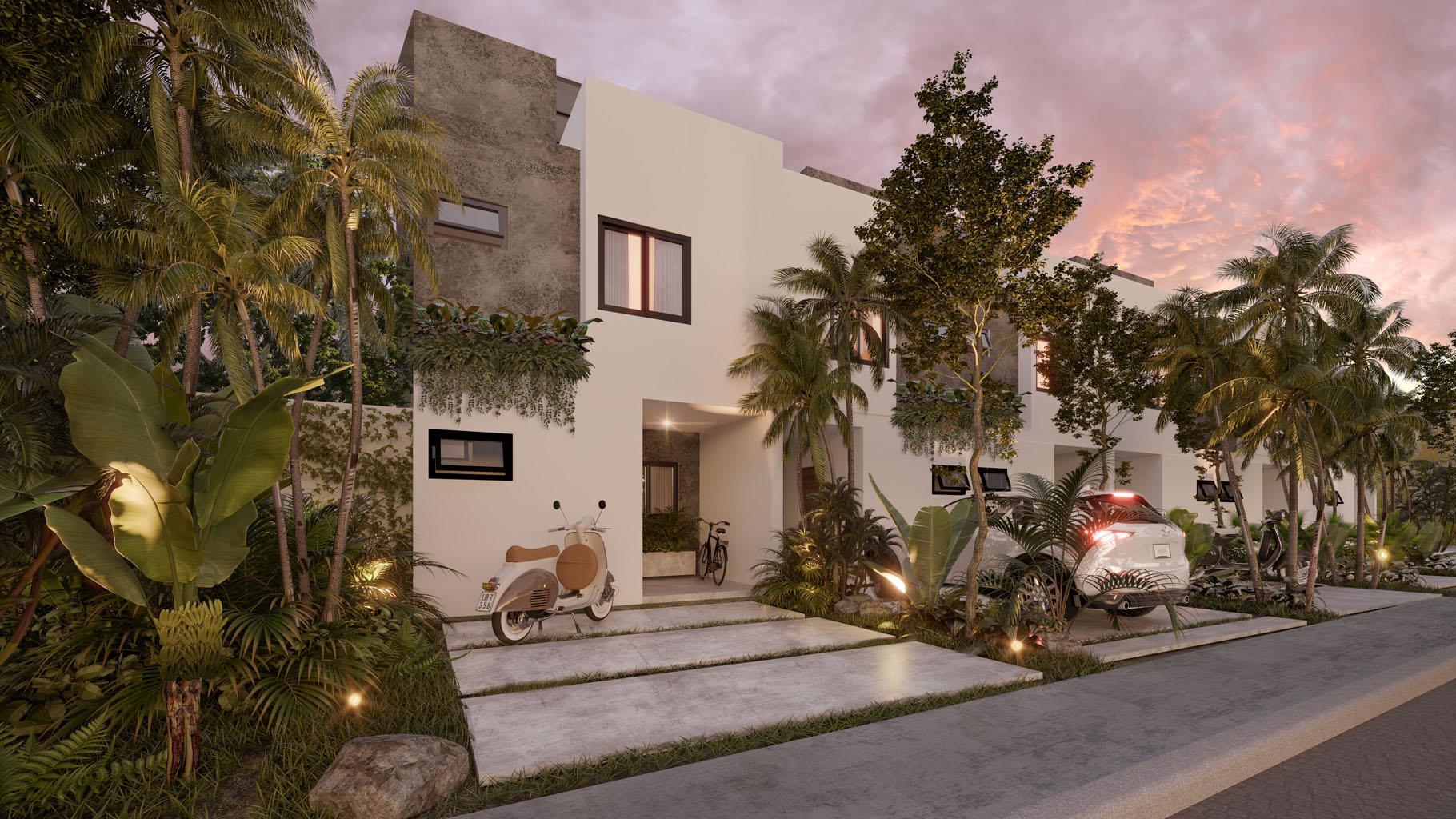 Tranquil Parkside 2 Bedroom Townhomes for Sale in Tulum’s Heart